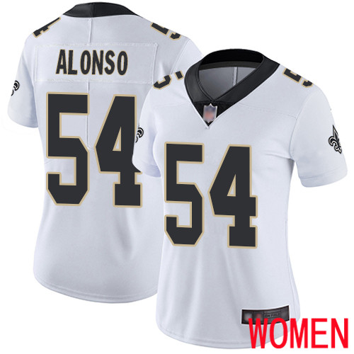 New Orleans Saints Limited White Women Kiko Alonso Road Jersey NFL Football 54 Vapor Untouchable Jersey